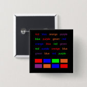 Stroop-test Vierkante Button 5,1 Cm (Voorkant /achterkant)