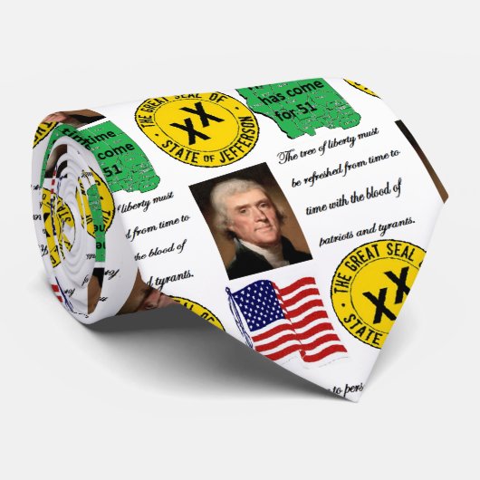 Stropdas aangifte Jefferson (Opgerold)