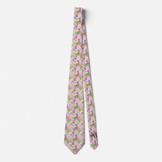 Stropdas: Abstracte bladeren (geel) Stropdas (Voorkant)