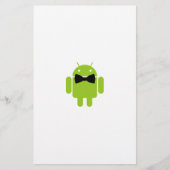 Stropdas Android Robot Icon Briefpapier (Voorkant)