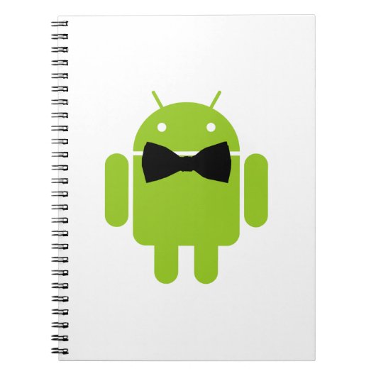 Stropdas Android Robot Icon Notitieboek (Voorkant)