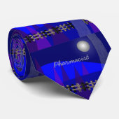 Stropdas Artsy Trees en Moon (Opgerold)