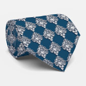 Stropdas blauw/witte Mannen (Opgerold)