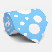 Stropdas Blauwe spots (Opgerold)