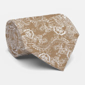 Stropdas Burlap en Lace Beige (Opgerold)