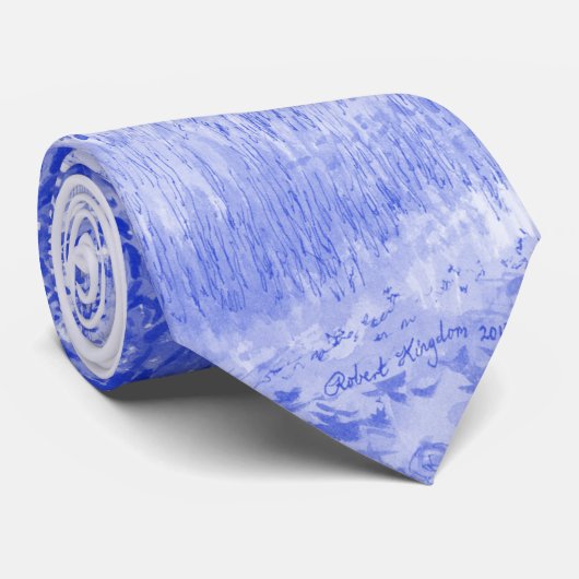 Stropdas - "Capernwray Hall" (blauw) (Opgerold)