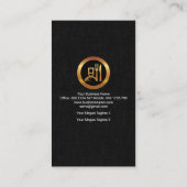 Stropdas Catering van Black Cloth Texture Suit Visitekaartje (Achterkant)