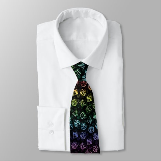 Stropdas D20-apparaatset patroon (regenboog) (Gebonden)