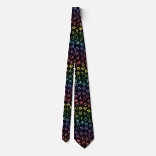 Stropdas D20-apparaatset patroon (regenboog) (Achterkant)