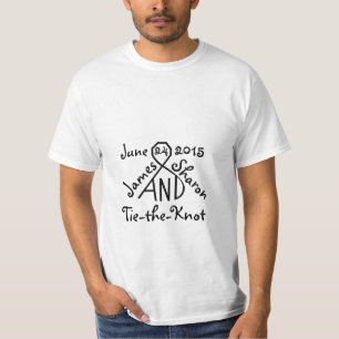 Stropdas de Knoop Gepersonaliseerde Trouwnamen Dat T-shirt