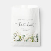 Stropdas de knoop | groen bloemenbruiloft dank u F Bedankzakje (Voorkant)