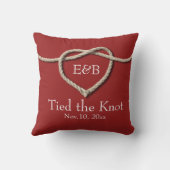 Stropdas de Knot Red Wedding Pillow Kussen (Achterkant)