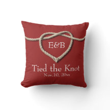 Stropdas de Knot Red Wedding Pillow