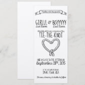 Stropdas-de-Knot Wedding Uitnodiging (Voorkant / Achterkant)