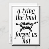 Stropdas die de knoop vastbindt bespaart de datum  kaart (Voorkant / Achterkant)
