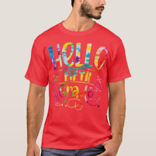 Stropdas die Hallo 5e graad terug naar het Kind va T-shirt