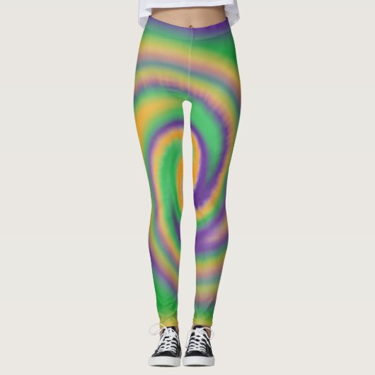 Stropdas Die Mardi Gras Leggings (Voorkant)