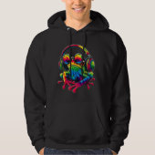Stropdas-Dye Frog Peace Sign Hippie Frog Met Hoofd Hoodie (Voorkant)