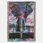 Stropdas-Dye Majesty Elephant Tapestry Deken (Voorkant Verticaal)
