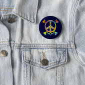 Stropdas-Dye Peace Pirate Ronde Button 5,7 Cm (In situ)