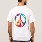 Stropdas-Dye Peace Sign Retro Style T-shirt (Achterkant)