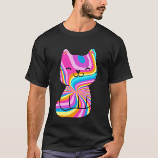 Stropdas-Dye Psychedelic Cat Kat Owner Furry Pet K T-shirt