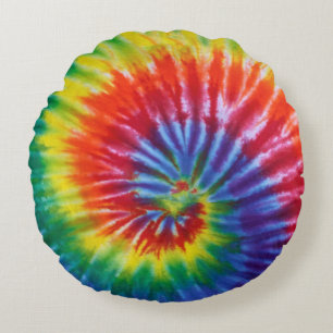 Stropdas-Dye Spiral Swirl - Regenboog Rond Kussen