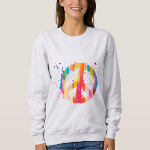 Stropdas-Dye-vredesteken Hippie Bohemian Festival Trui