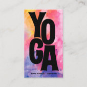 Stropdas-Dye Waterverf Yoga Studio Instructor Mode Visitekaartje (Voorkant)