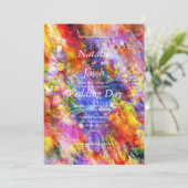 Stropdas-Dye Wedding Invitation (Staand voorkant)