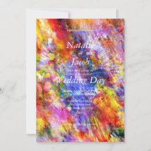 Stropdas-Dye Wedding Invitation