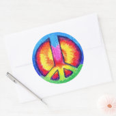 Stropdas~Dyed Peace Ronde Sticker (Envelop)