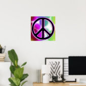Stropdas Dyed Peace Sign Poster (Thuiskantoor)