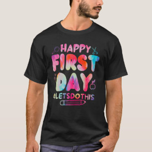 Stropdas Dyeteachers terug naar school Happy First T-shirt