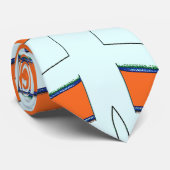 Stropdas, Een veelkleurig printpatroonontwerp Stropdas (Opgerold)