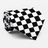 Stropdas Emo B&W-checkboard (Opgerold)