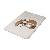 Stropdas en bril Hipster Brown Fox Badmat (Gekanteld)