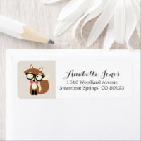 Stropdas en bril Hipster Brown Fox