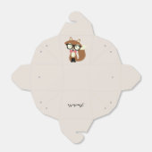 Stropdas en bril Hipster Brown Fox gepersonaliseer Bedankdoosjes (Uitgevouwen)