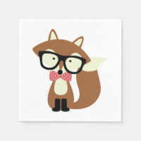 Stropdas en bril Hipster Brown Fox
