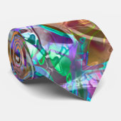 Stropdas Floral Abstract Glas in lood (Opgerold)