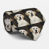 Stropdas gele labrador Retriever Dog Art (Opgerold)