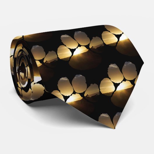 Stropdas Giraffe zonnesodig voetafdruk (Opgerold)