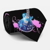 stropdas, gitaar, rots en rol stropdas (Opgerold)