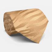 Stropdas Gold Tiger Print Mannen (Opgerold)