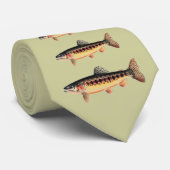 Stropdas Golden Trout Stepladder (groene achtergro (Opgerold)