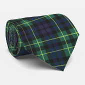 Stropdas - Green Blue en Yellow Tartan (Opgerold)