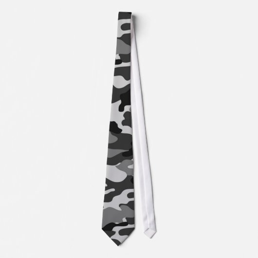Stropdas grijs Camouflage Pattern (Voorkant)