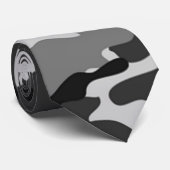 Stropdas grijs Camouflage Pattern (Opgerold)