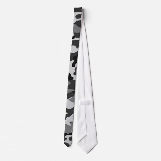 Stropdas grijs Camouflage Pattern (Achterkant)